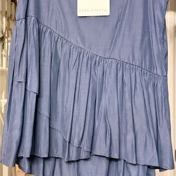 Chic Asymmetrical Blue Women's Shirt - Picture 10 of 12